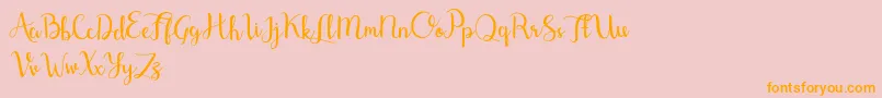 ShefillaTtf Font – Orange Fonts on Pink Background