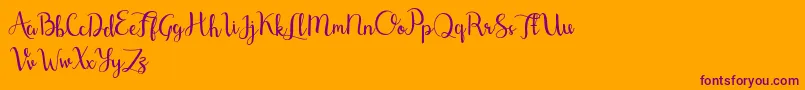 ShefillaTtf Font – Purple Fonts on Orange Background