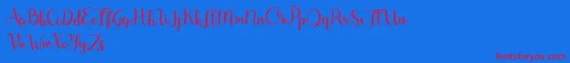 ShefillaTtf-Schriftart – Rote Schriften auf blauem Hintergrund