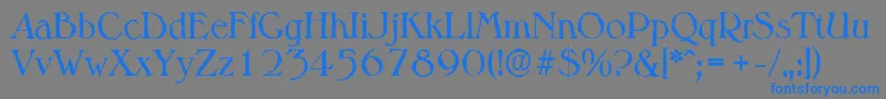 MelbourneantiqueRegular-Schriftart – Blaue Schriften auf grauem Hintergrund