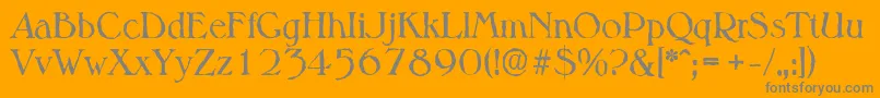 MelbourneantiqueRegular Font – Gray Fonts on Orange Background