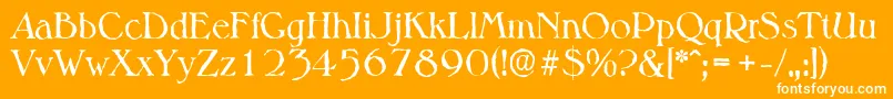 MelbourneantiqueRegular Font – White Fonts on Orange Background