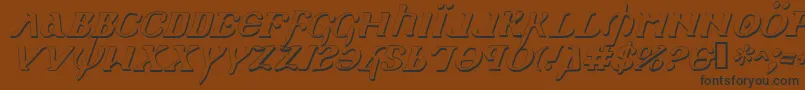 HolyEmpireShadowItalic Font – Black Fonts on Brown Background