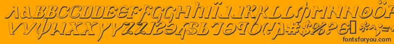 HolyEmpireShadowItalic Font – Black Fonts on Orange Background