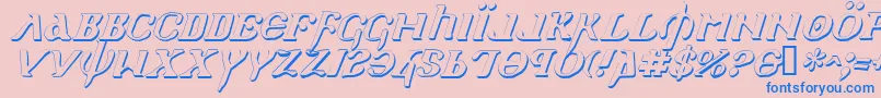 HolyEmpireShadowItalic Font – Blue Fonts on Pink Background