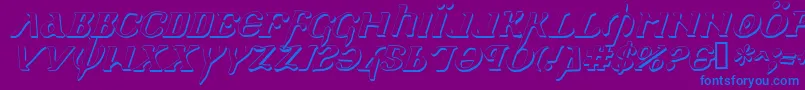 More about HolyEmpireShadowItalic Font HolyEmpireShadowItalic Font – Blue Fonts on Purple Background