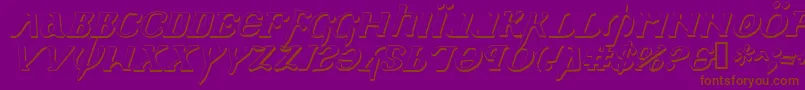 HolyEmpireShadowItalic Font – Brown Fonts on Purple Background