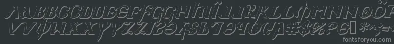 HolyEmpireShadowItalic Font – Gray Fonts on Black Background