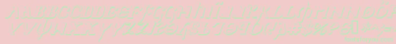 HolyEmpireShadowItalic Font – Green Fonts on Pink Background