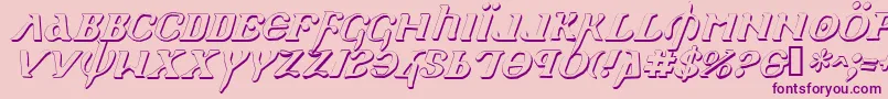 HolyEmpireShadowItalic-Schriftart – Violette Schriften auf rosa Hintergrund