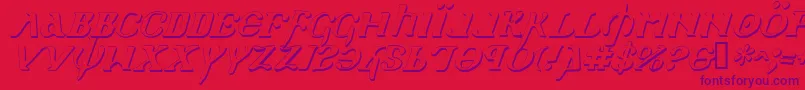 HolyEmpireShadowItalic Font – Purple Fonts on Red Background