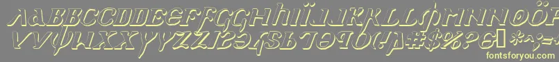 HolyEmpireShadowItalic Font – Yellow Fonts on Gray Background