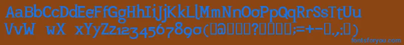 Mashburn.Regulartt Font – Blue Fonts on Brown Background