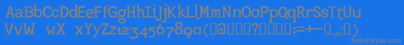 Mashburn.Regulartt-Schriftart – Graue Schriften auf blauem Hintergrund