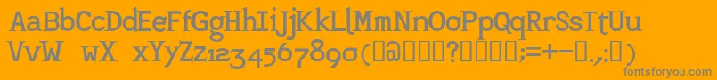 Mashburn.Regulartt Font – Gray Fonts on Orange Background