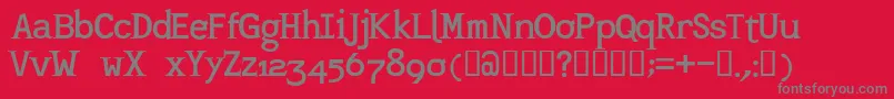 Mashburn.Regulartt Font – Gray Fonts on Red Background