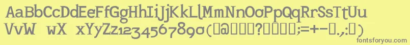 Mashburn.Regulartt-Schriftart – Graue Schriften auf gelbem Hintergrund