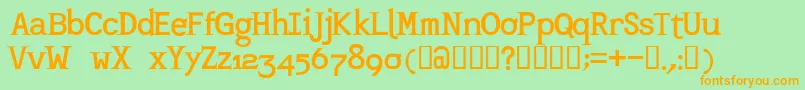 Mashburn.Regulartt Font – Orange Fonts on Green Background