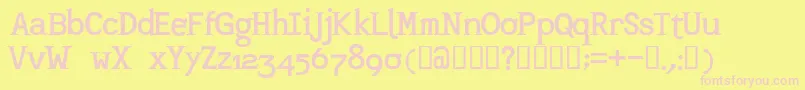 Mashburn.Regulartt Font – Pink Fonts on Yellow Background