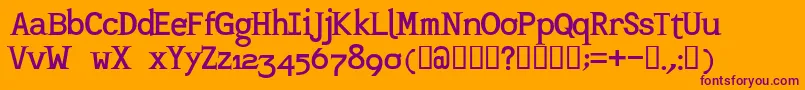 Mashburn.Regulartt Font – Purple Fonts on Orange Background