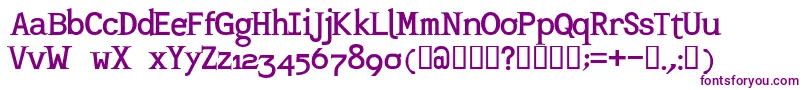 Mashburn.Regulartt Font – Purple Fonts on White Background
