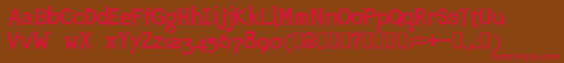 Mashburn.Regulartt Font – Red Fonts on Brown Background