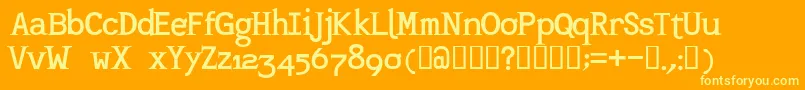 Mashburn.Regulartt Font – Yellow Fonts on Orange Background