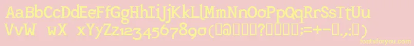 Mashburn.Regulartt-Schriftart – Gelbe Schriften auf rosa Hintergrund