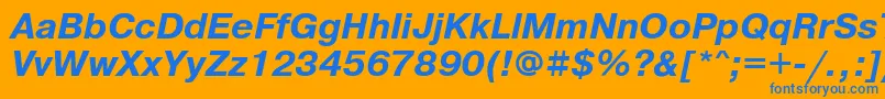PragmaticaattBolditalic Font – Blue Fonts on Orange Background