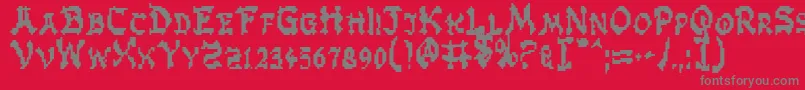 Zen Font – Gray Fonts on Red Background