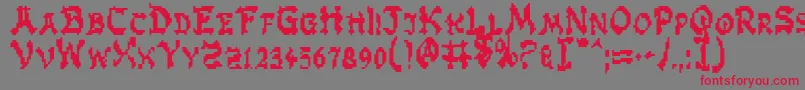 Zen Font – Red Fonts on Gray Background