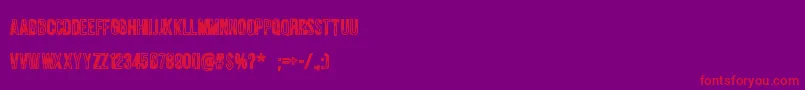 Jungletree Font – Red Fonts on Purple Background
