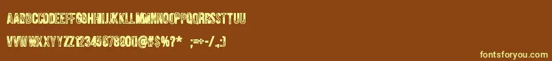 Jungletree Font – Yellow Fonts on Brown Background