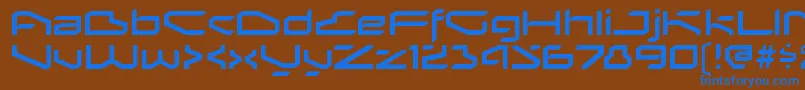 フォントBetaphidRegular – 茶色の背景に青い文字