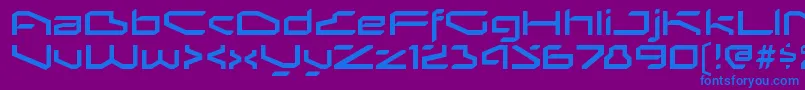 BetaphidRegular Font – Blue Fonts on Purple Background