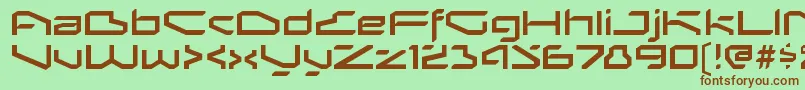 BetaphidRegular Font – Brown Fonts on Green Background