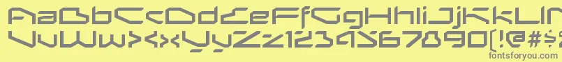 フォントBetaphidRegular – 黄色の背景に灰色の文字