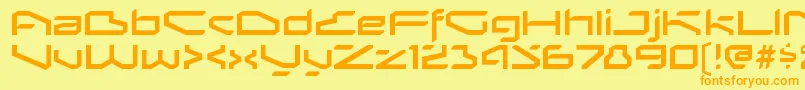 BetaphidRegular Font – Orange Fonts on Yellow Background