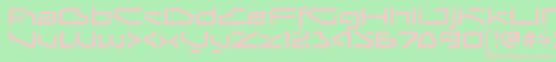 BetaphidRegular-fontti – vaaleanpunaiset fontit vihreällä taustalla