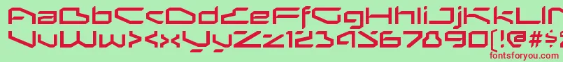 BetaphidRegular Font – Red Fonts on Green Background