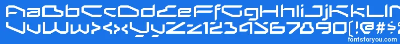 フォントBetaphidRegular – 青い背景に白い文字