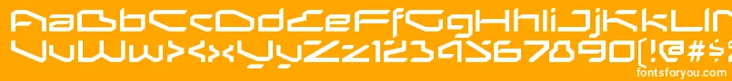 フォントBetaphidRegular – オレンジの背景に白い文字