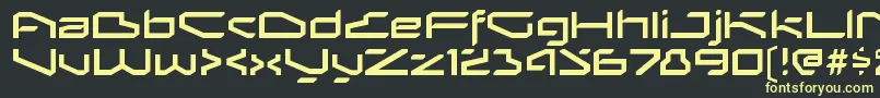 BetaphidRegular Font – Yellow Fonts on Black Background