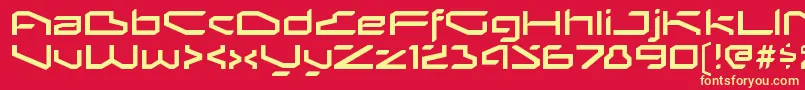 BetaphidRegular Font – Yellow Fonts on Red Background