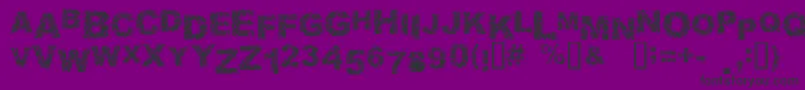 Malaprop Font – Black Fonts on Purple Background
