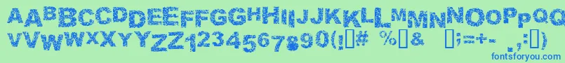 Шрифт Malaprop – синие шрифты на зелёном фоне