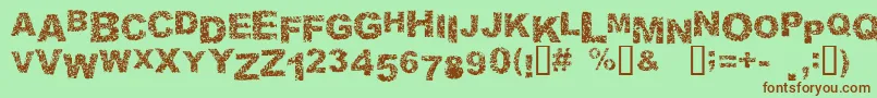 Malaprop Font – Brown Fonts on Green Background