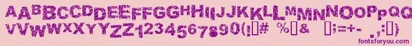 Malaprop Font – Purple Fonts on Pink Background
