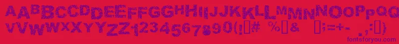 Malaprop Font – Purple Fonts on Red Background