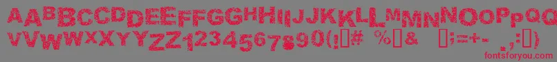 Malaprop Font – Red Fonts on Gray Background